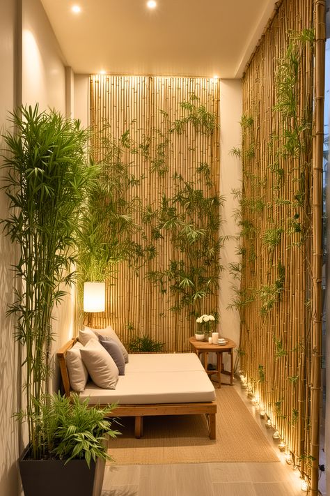 25 Easy Ideas to Transform Your Cozy Balcony in 2024 – The Crafty Hacks Earthy Balcony, Zen Balcony Ideas, Bamboo Balcony, Mother In Law House, Apartment Balcony Privacy Ideas, Balcony Wall Decor, Balcony Privacy Ideas, Zen Balcony, Small Cottage House