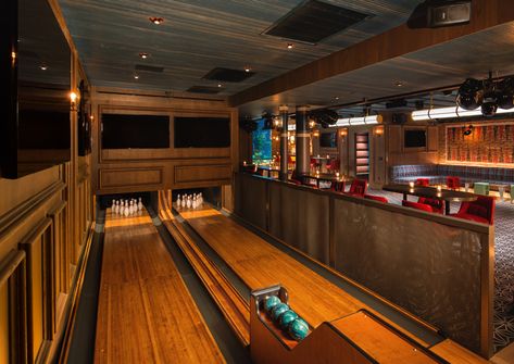 Bowling Room, Home Bowling Alley, Romantic Hotel Rooms, Garage Game Rooms, Dream Hotel, Hotel Exterior, Nyc Bars, Dream Hotels, Nyc Hotels