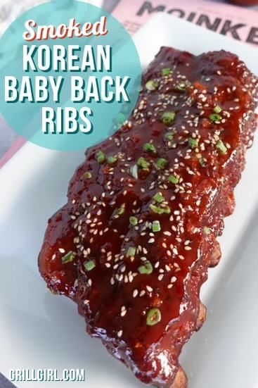 Sweet Chili Ribs, Smoked Asian Style Sticky Ribs, Smoked Korean Bbq Ribs, Asian Smoked Ribs, Slow Smoked Ribs, Asian Bbq Sauce Recipe, Asian Bbq Ribs, Korean Style Ribs Recipes, Korean Pork Ribs Recipe