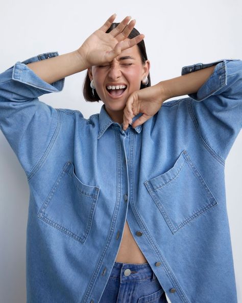 24hrs until denim is here... #BISKthelabel Oversized Denim Shirt, Luxury Wardrobe, Oversized Shirt, Skirt Top, Denim Shirt, Shirt Online, The Label, Denim Dress, Straight Leg Jeans