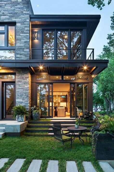 35 Fabulous House Extension Ideas For Your Extra Room | Home Design And Interior Modern Organic Home, Contemporary House Exterior, House Extensions, Dream House Exterior, House Architecture Design, House Goals, Modern Exterior, Design Case, Modern House Exterior