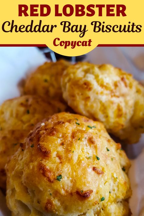 Red Lobster’s Cheddar Bay Biscuits are incredibly buttery, garlicky, cheesy, flaky, and downright addicting. Try this copycat recipe of Red Lobster’s Cheddar Bay Biscuits and be surprised at how incredibly identical they are with the original! #redlobster #copycatrecipes #cheddar #biscuits #easyrecipes Red Lobster Cheddar Bay Biscuits With Bisquick, Redlobster Copycat Recipes, Bisquick Red Lobster Biscuits, Easy Cheddar Bay Biscuits, Cheddar Biscuits Bisquick, Cheddar Bay Biscuits Bisquick, Cheddar Biscuits Red Lobster, Copycat Red Lobster Biscuits, Red Lobster Cheddar Biscuits