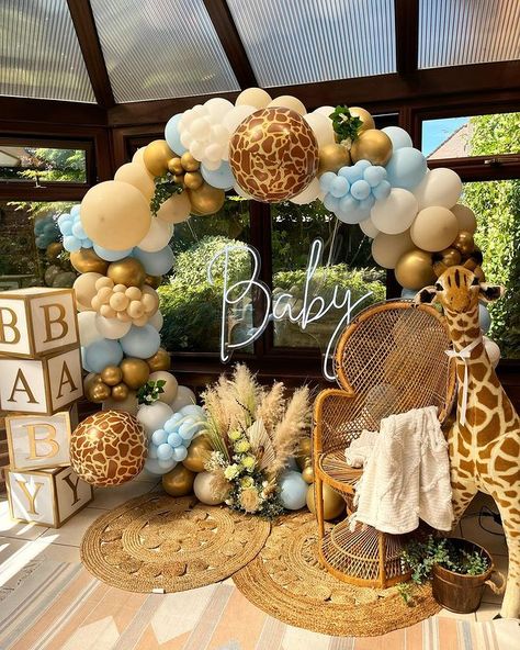 Decoracion Baby Shower Safari, Safari Shower Ideas, Safari Baby Shower Boy, Babby Shower, Baby Shower Safari Theme, Baby Shower Cake Pops, Baby Shower Theme Decorations, Jungle Baby Shower Theme, Baby Shower Table