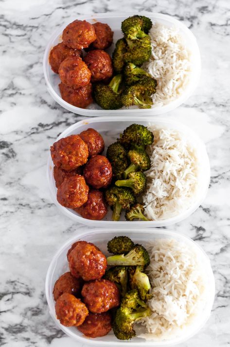 Meatball Meal Prep, Korean Meatballs, Paleo Dinners, Clean Meal Prep, Paleo Meal Prep, Healthy Lunch Meal Prep, Dinner Meal Prep, Dinner Meal, Easy Healthy Meal Prep