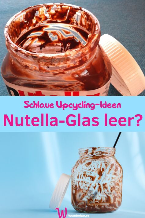 Bastelideen für leere Nutella-Gläser Diy Nutella, Glas Diy, Nutella, Meal Prep, Advent, Berlin, Snacks, Quick Saves, Organisation