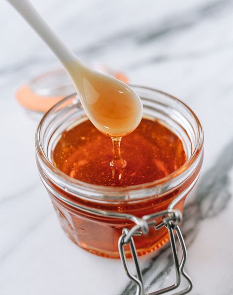 How to Make Golden Syrup: 3 Ingredients | The Woks of Life Ghee Recipe, Sweet Sauces, Making Ghee, British Cooking, Wok Of Life, Woks Of Life, The Woks Of Life, Homemade Syrup, British Baking