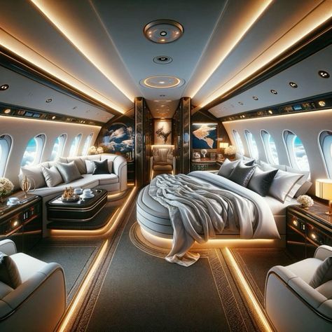 Private jet rich fancy interior #jetplane#bedroom#modern#interior#design #Private_Jet_Bedroom_Luxury #Luxury_Private_Jets_Aesthetic #Private_Jet_Bedroom #Private_Jet_Inside Private Jet Interior Bedrooms, Private Plane Bedroom, Private Jet Bedroom Luxury, Private Airplane Interior, Private Jet Interior Design, Yacht Interior Bedroom, Private Jet Bedroom, Private Jet Inside, Luxury Jets Private Plane