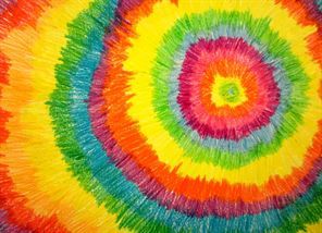 Artsonia Art Gallery - Color Wheel Starbursts Tie Dye Painting, Tie Dye Wallpaper, Tie Dye Bedding, Painted Post, Dye Techniques, Painting Ceramic Tiles, Diy Tie, Tie Dye Techniques, Hippie Wedding