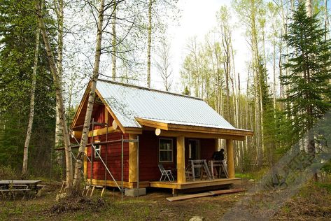 Post And Beam Cabin, Small House Bliss, Log Home Builders, Timber Frame Cabin, Wood For Sale, Vintage Cabin, Tiny Cabins, Little Cabin, Lake Cabins