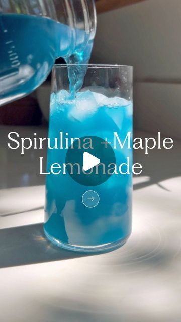 Branch Basics on Instagram: "Blue Spirulina + Maple Lemonade 🍋💙  This year, we switched things up by trying maple syrup instead of stevia powder for our 4th of July favorite! 🎆🇺🇸  Organic Ingredients:  • 6 cups filtered water  • 2 cups fresh lemon juice  • 1 cup maple syrup  • 2-3 tsp blue spirulina (add more for a more intense blue color). We used @kos organic blue spirulina!  Place all the ingredients into a jar or pitcher and stir well. Mix again before serving over ice as the maple syrup tends to settle in the bottom. Store in the fridge.   It’s perfectly refreshing and such a fun color! You can’t even taste the blue spirulina! 🧊💙" Maple Lemonade, Spirulina Recipes, Blue Lemonade, Branch Basics, Blue Spirulina, Filtered Water, Juice Drinks, Fun Color, Fresh Juice