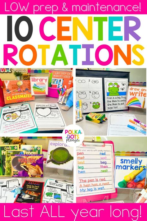 Make center time in your classroom one that is filled with engaged learning and exploration. As students work independently you are ready to work with reading groups or do small group instruction.  But getting your centers set up is the beginning.  This blog post details your step by step process for setting up a center rotation that your students will love.  It includes literacy center and math center ideas as well as tips for organizing centers all year long. Guided Reading Kindergarten Step By Step, Kindergarten Center Ideas Literacy, Centers For Elementary Classroom, Academic Centers For Preschool, First Grade Independent Reading Centers, 1st Grade Independent Work, Grade One Literacy Centers, Center Set Up In Classroom, Centers In Kindergarten Classroom