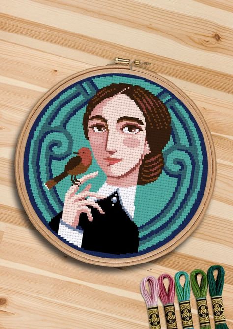 MrsPeggottyArts - Etsy Charlotte Brontë, Coloring Calendar, Detailed Coloring Pages, Charlotte Bronte, Jane Eyre, Cross Stitch Charts, Printable Patterns, Counted Cross Stitch Patterns, Stitch Design