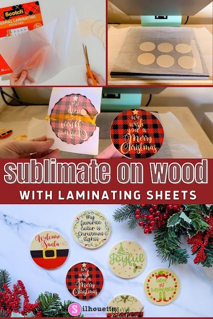 Wood Slice Projects Diy, Christmas Ornaments Sublimation Designs, Sublimation On Wood Diy, Sublimation With Laminate Sheets, Sublimation On Wood Signs, Sublimating On Wood, Diy Sublimation Gift Ideas, Sublimation Wood Signs, Wood Sublimation Ideas