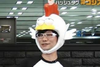 Hideo Kojima chicken hat Hard Images, Hideo Kojima, Chicken Hats, Kojima Productions, Hey Bro, Twisted Metal, Brooklyn Baby, Metal Gear Solid, Silly Pictures