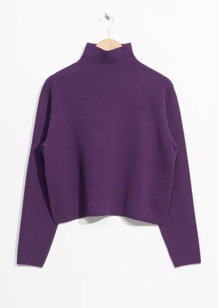 & Other Stories | Tight Turtleneck Turtle Neck Outfit, Purple Turtleneck, Turtleneck Outfit, Knitting Blogs, Ladies Turtleneck Sweaters, Fashion Story, Gilmore Girls, Long Cardigan, Bags Accessories