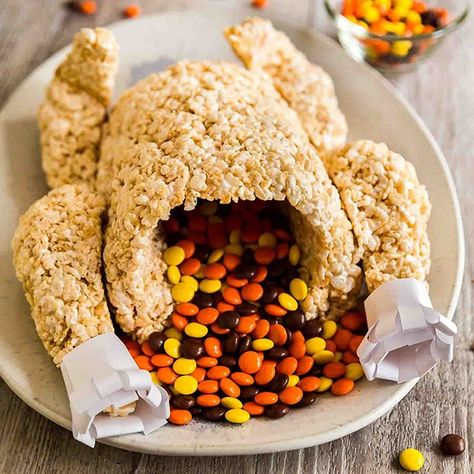 Rice Krispie Turkey, Turkey Rice Krispie Treats, Thanksgiving Desserts Kids, Turkey Rice, Thanksgiving Desserts Table, Fun Thanksgiving Desserts, Thanksgiving Desserts Easy, Rice Krispy, Thanksgiving Food Desserts