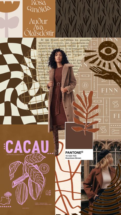 Brown Mood Board Aesthetic, Mood Board Design Layout, Moodboard Brown, Client Profile, Fashion Portfolio Layout, Collage Moodboard, Moodboard Collage, Trend Forecast, Aesthetic Moodboard