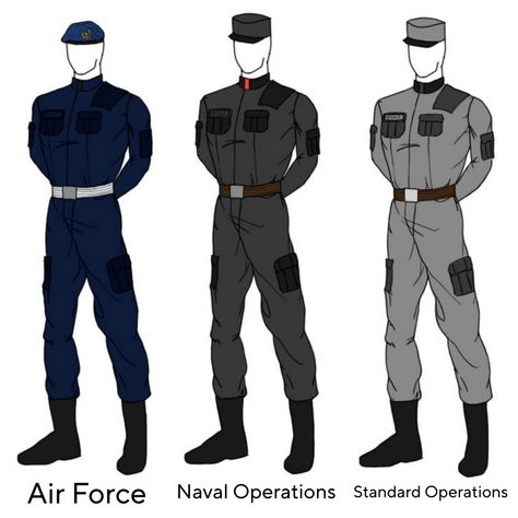 While a majority of tasks done by the CSF are required too and can usually been done in Armor or bodysuit, those aren't permitted to be worn all the time hence the work uniforms. You'll mostly see Officers wearing them as usually they aren't in harms way and don't require armor (though 9 times out of 10 you'll see them wear armor anyways). Naval Operations and Air Force are the main benefactors of work uniforms but Standard Operations have them as well. Officer Uniform Design, Sci Fi Military Uniform, Military Uniform Concept Art, Futuristic Military Uniform, Sci Fi Uniform, Military Trench Coat, Sci Fi Clothing, Armor Drawing, Aged Clothing