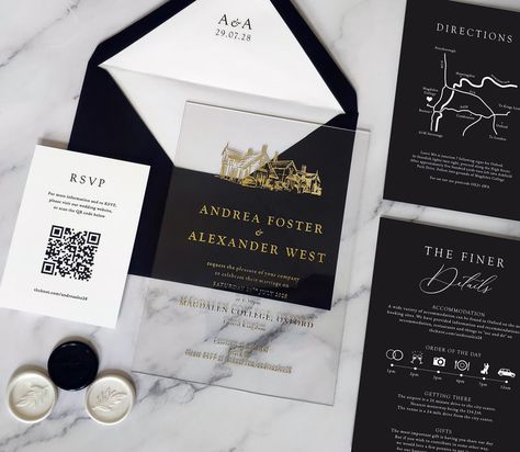 Luxury Wedding Invites, Elegant Luxury Wedding, Flower Text, Venue Sketch, Acrylic Wedding Invitation, Venue Illustration, Foil Wedding Invitations, Luxury Wedding Invitations, Save The Date Magnets