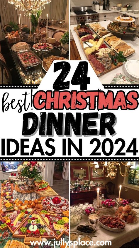 christmas dinner ideas, christmas dinner, christmas party food ideas, christmas food ideas, christmas menu ideas, christmas appertizers Xmas Dinner Menu, Christmas Dinner Party Recipes, Nontraditional Christmas Dinner, Christmas Dinner Themes, Christmas Potluck Dishes, Christmas Dinner Main Course, Christmas Menu Ideas, Christmas Turkey Dinner, Christmas Party Food Ideas