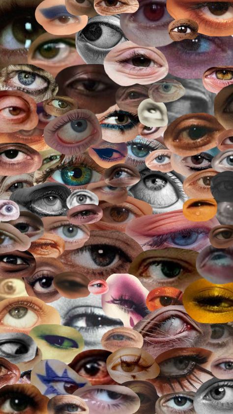 #eyes #creepy #weirdcore Eyes Creepy, Crown Aesthetic, Information Overload, All Eyes On Me, Collage Illustration, All Eyes, Art Portfolio, All About Eyes, Connect With People