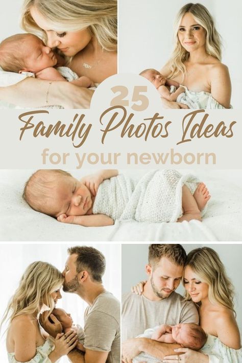 Diy Newborn Family Pictures, Photos To Take With Your Newborn, Newborn Photo Session Ideas, Newborn Photos For Beginners, Family Photoshoot With Newborn At Home, Family Picture Outfits Newborn, Newborn Family Pictures Outfits Studio, Newborn Family Photos Black Outfits, Mom Outfits Newborn Photos