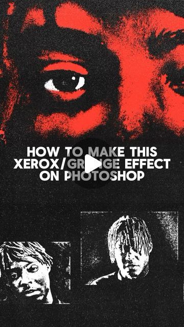 Outlyning | Cover Art & Design on Instagram: "how to make this grunge/xerox effect on photoshop ✨🫡  #photoshop #photoshoptutorial #design #grunge #madewithphotoshop #graphicdesign" Photoshop Poster Tutorial, Poster Tutorial, Poster Design Tutorials, Model Hairstyles, Photoshop Tuts, Cool Photoshop, Photoshop Poster, Photoshop Tutorial Photo Editing, Graphic Design Tutorials Learning