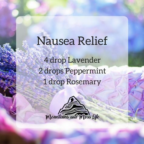 Essential Oils For Nausea, Nausea Relief, Essential Oils Diffuser, Essential Oil Combinations, Rosemary Lavender, Essential Oil Diffuser Blends Recipes, Essential Oil Remedy, Young Living Essential Oils Recipes, Essential Oils Guide