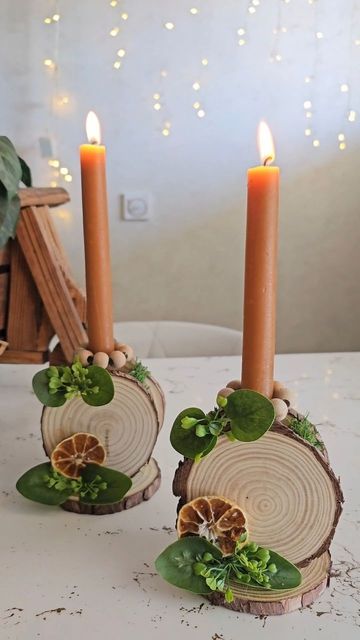 Diy Candle Holder, Elegant Christmas Tree Decorations, Candle Jar Diy, Clay Fairy House, Diy Christmas Tree Topper, Candle Crafts Diy, Elegant Christmas Trees, String Art Diy, Diy Candle Holders