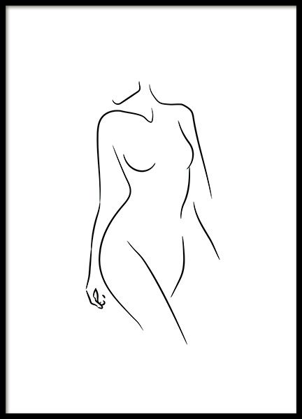 Minimalist Drawing, Gold Poster, 인물 드로잉, Outline Art, Black And White Posters, Online Wall Art, Woman Silhouette, White Picture, Black And White Pictures