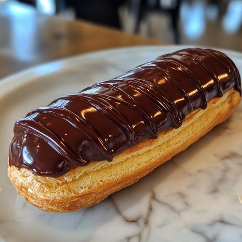 The eclair was created in the early 19th century in France, with the name translating to "flash of lightning" due to how quickly this delicious dessert is consumed! Its light choux pastry, rich filling, and chocolate topping have made it a beloved pastry worldwide, symbolizing indulgence and culinary sophistication.


#ChocolateEclairs #FrenchPastry #DessertLovers #IndulgentTreats #BakingJoy Modern French Pastry, France Pastry, Paris Eclairs, Paris Brest Recipe French Pastries, Eclair Dessert French Pastries, Chocolate Eclair, Choux Pastry, Chocolate Topping, French Pastries