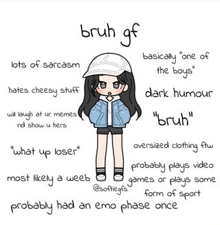 Found on iFunny Type Of Girlfriend, Emo Phase, Cute Easy Drawings, Easy Drawings, Fun Facts, Humor, Comics, Health, Memes