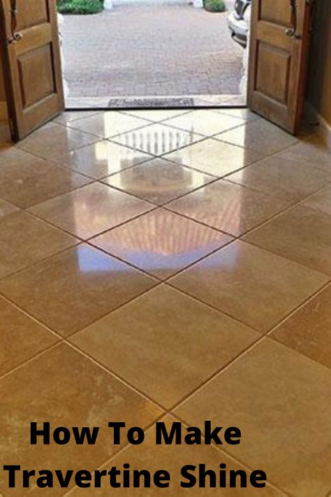 How To Seal Travertine Tile, Master Bath With Travertine Floors, How To Clean Travertine Tile Showers, Polished Travertine Floors, How To Clean Travertine Floors, Travertine Bathroom Floors, Travertine Bathroom Update, Shiny Tile Floors, Travertine Floors Bathroom