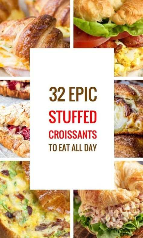 Croissants Recipe Stuffed, Croissant Recipes Dinner, Croissant Appetizers, Croissants Recipes, Stuffed Croissants, Crossiant Recipes, Croissant Recipes, Chicken Croissant, Crossant Recipes