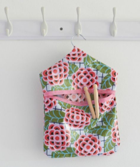 Free Peg Bag Sewing Pattern | LoveCrafts, LoveKnitting's New Home Crafting Storage, Peg Bags, Appliqué Patterns, Storage Hack, Debbie Shore, Fat Quarter Projects, Clothespin Bag, Serger Sewing, Peg Bag