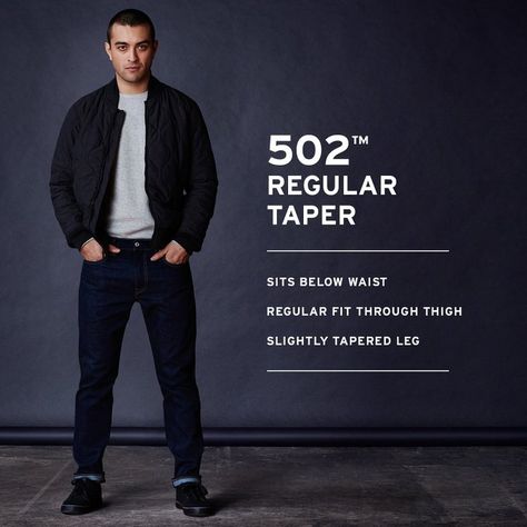 Levi's Men's 502 Regular Taper Jean at Amazon Men’s Clothing store: Taper Jeans, Star Clothing, Well Groomed Men, Tapered Jeans, Jeans Online, American Eagle Jeans, Levis Men, Jeans For Sale, Stylish Men