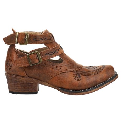 PRICES MAY VARY. 100 % Synthetic Antiqued beige design Distressed faux leather outsole Snip toe Buckle and straps Comfortable Shoes To Wear With Dresses, Brown Leather Boots Women's, Cowboy Booties Outfit, Leather Oxfords Women, Autumn Shoes Women, Beige Design, Womens Booties, Women Casual Shoes, Western Chic