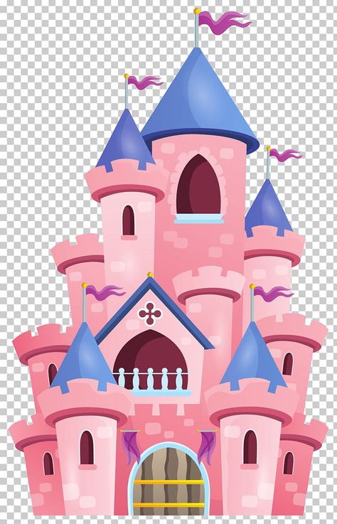 Architecture Cartoon, Castle Cartoon, Disney Princess Cake Topper, Castle Cake Topper, Princess Castle Cake, Disney Princess Castle, Castle Illustration, Decorated Letters, Princess Illustration