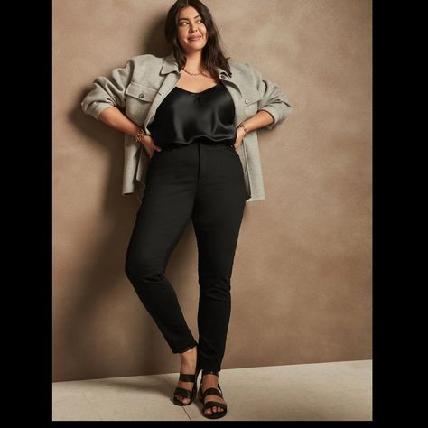 Reposhing This Item I Purchased From @Midwesternstyle. Loved It, But Ready To Rotate For Something New. Too Big For Me. Questions? Leave A Comment Below! High Rise Black Jeans, Style Goals, Corporate Outfits, Banana Republic Factory, Curvy Girl Outfits, Curvy Outfits, Professional Outfits, Edgy Outfits, Clothing Styles