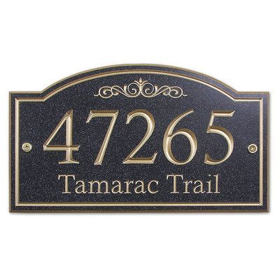 TheStoneMill Arch Corian Address Plaque Size: Small, Color: Lagoon Blue, Font Color: Barn Red House Number Plaques, Entry Garden, Essex Green, Liberian Girl, Sign Inspiration, Night Shadow, Name Boards, Address Plaques, House Number Plaque