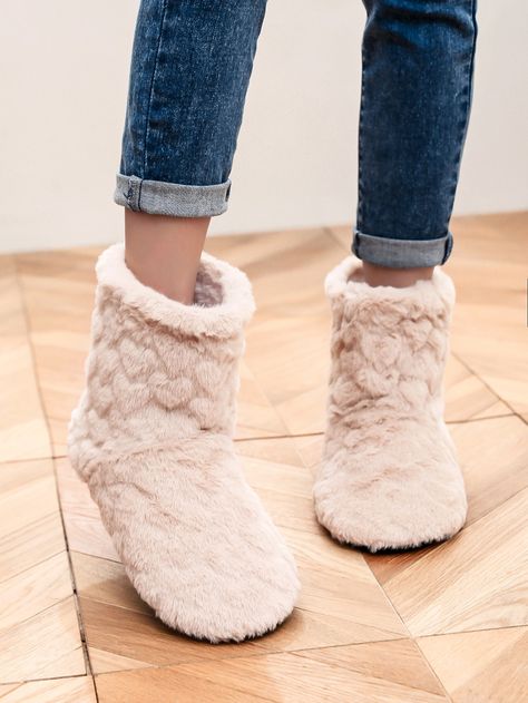 Khaki Fashionable    Plain Slipper Boots Embellished   Women Shoes Airplane Pillow, Home Slippers, Unique Boutique, Carrie Bradshaw, Emu, Slipper Boots, House Slippers, Cool Socks, Shein Style