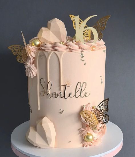 Birthday Cake Ideas Aesthetic 15, Pastel Cake Ideas, Girly Cake Ideas, 12 Birthday Cake, 16th Birthday Cake Ideas, Birthday Cake Pics, Girly Birthday Cakes, 16th Birthday Cake, Sweet Sixteen Cakes