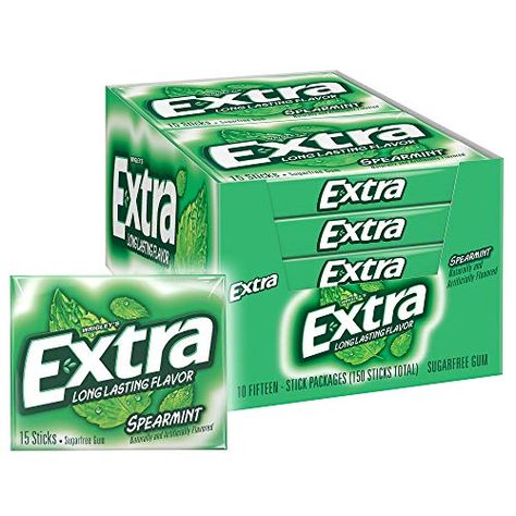 Extra Peppermint Gum, Extra Spearmint Gum, Spearmint Gum, Extra Gum, Mint Gum, Sugar Free Gum, Gourmet Food Store, Snack Shop, Chewing Gum