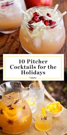 10 Pitcher Cocktails to Serve on Thanksgiving Weihnachtlicher Cocktail, Christmas Drinks Alcohol Recipes, Christmas Drinks Alcohol, Pitcher Cocktails, Thanksgiving Cocktails, Thanksgiving Drinks, Christmas Cocktail, Festive Cocktails, Winter Cocktails