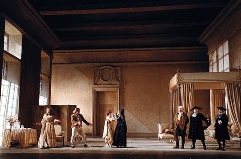 Ezio Frigerio’s set for the opera Le Nozze di Figaro (The Marriage of Figaro) by Mozart, directed by Giorgio Strehler. The Marriage Of Figaro, Marriage Of Figaro, Set Design Theatre, Live Theater, Light Work, Theatre Design, Big Windows, Theatre Set, Stage Set