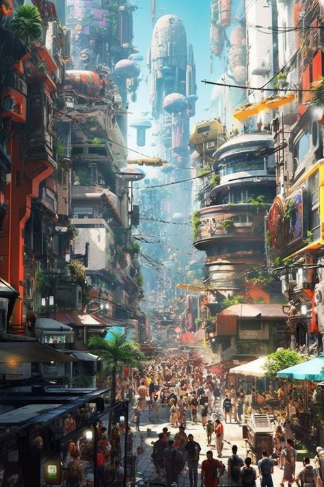 Bio Punk City, Arcanepunk City, Distopian Architecture, Atompunk City, Urban Fantasy City, Cyberpunk City Concept Art, Modern Fantasy City, City Environment, Steampunk City