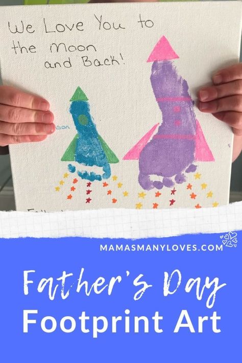 Father's Day Footprint Crafts make a perfect DIY Father's Day gift from the kids!  Check out my footprint design ideas and supplies.  ~Mamas Many Loves Footprint Art Mothers Day, Mothers Day Cards Handmade Kids, Bean Crafts, Mothers Day Cards Handmade, Art Mothers Day, Dad Crafts, Diy Father's Day, Point Paint, Footprint Craft