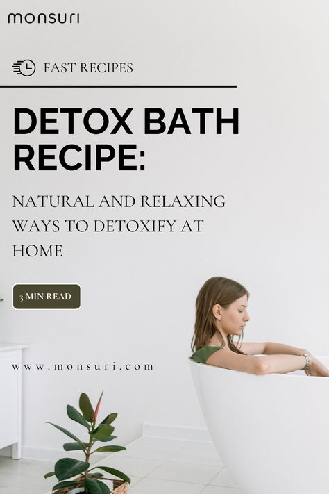 Discover natural detox bath recipes for home relaxation and wellness. Learn about Epsom salt, essential oils, and more for a rejuvenating detox baths. #Monsuri #DetoxBath #DetoxCleansing Epsom Salt Detox Bath, Detox Baths For Women, Detox Bath For Colds, Organic Lip Balm Recipe, Lavender Sleep Spray, Detox Bath Recipe, Detox Baths, Bath Soak Recipe, Salt Detox