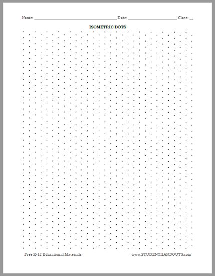 Isometric Dots Graph Paper - Free to Print Isometric Dot Sheet, Isometric Paper Free Printable, Isometric Sheet, Isometric Dot Paper, Isometric Graph Paper, Isometric Paper, Paper To Print, Printable Graph Paper, Graph Paper Designs