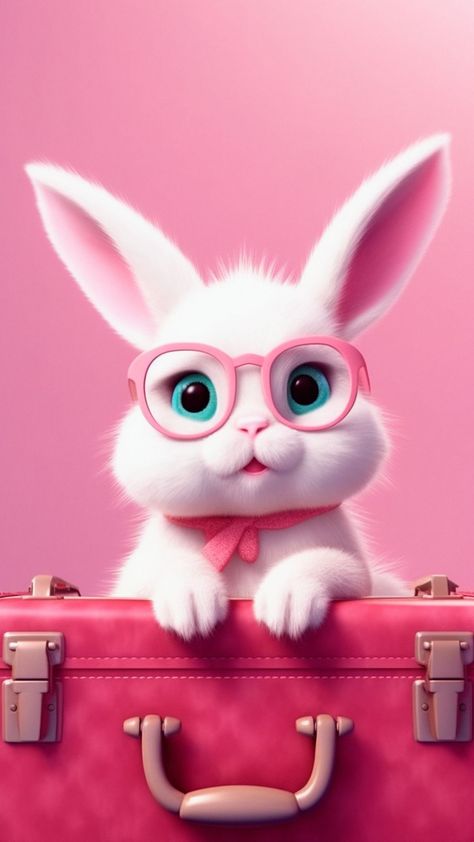 Free background desktop, hd wallpaper rabbit, glasses, ears, suitcase, pink, cute, background hd for pc, mobile phone Cute Bunny Wallpaper Iphone, Cute Cartoon Wallpapers Hd, Mobile Wallpaper Hd Phone Wallpapers, Cute Rabbit Wallpaper, Pink Hd Wallpaper, Cute Rabbit Illustration, Wallpaper Rabbit, Rabbit Background, Rabbit With Glasses